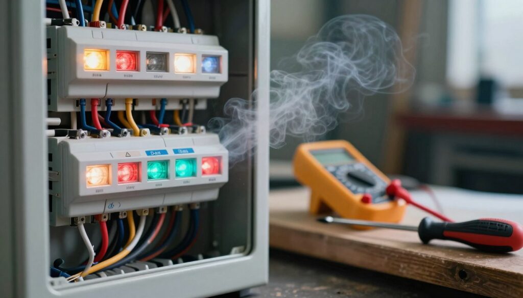 sinais de alerta quadro de luz