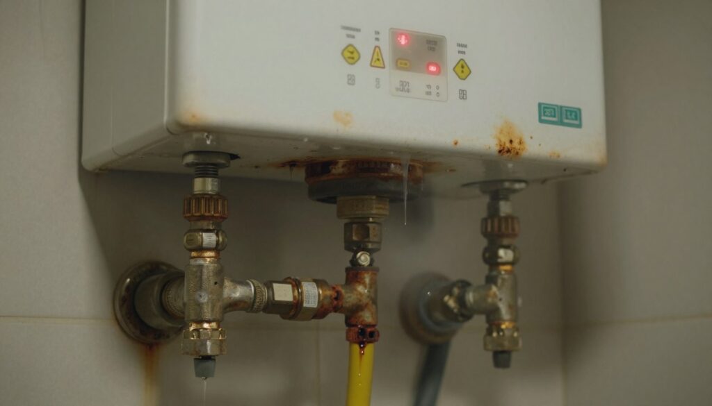 sinais de problemas no aquecedor a gás