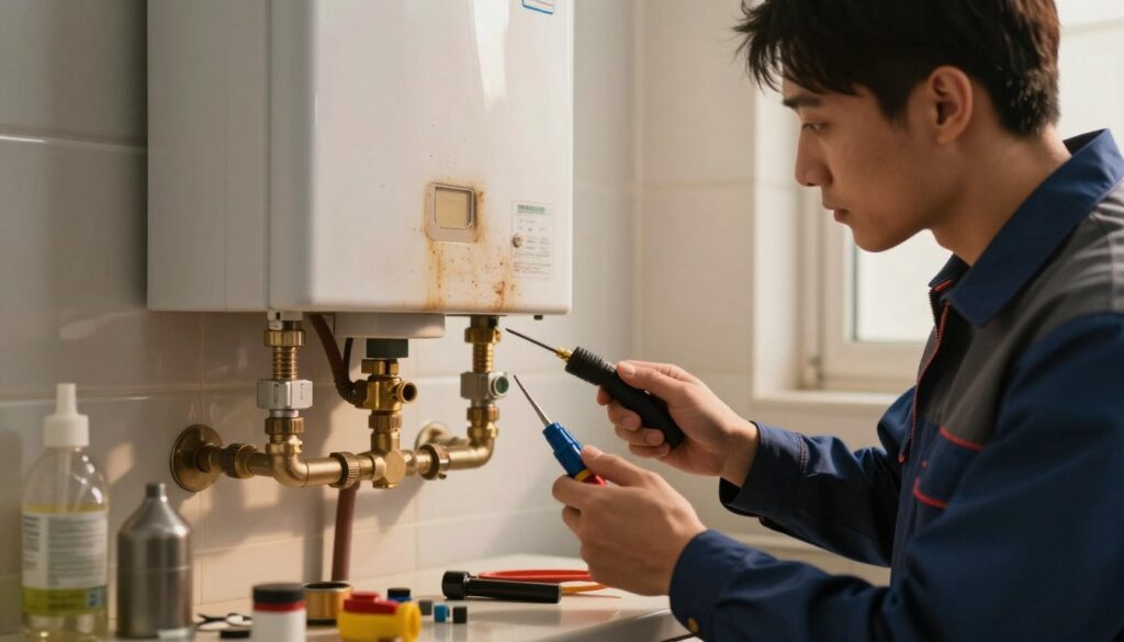 sinais de problemas no aquecedor a gás