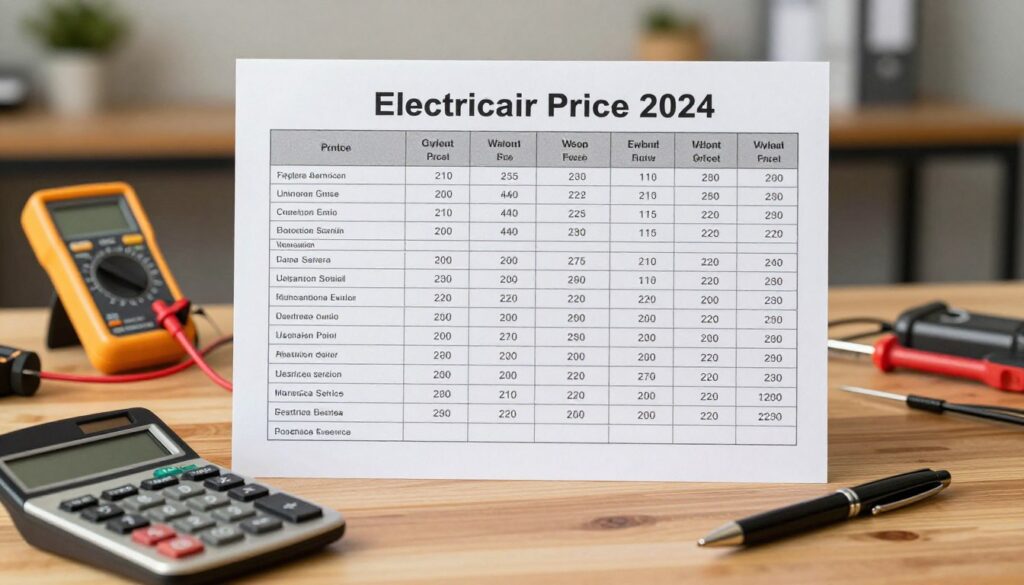 tabela de preço eletricista